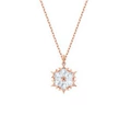 Snowflake rose gold necklace