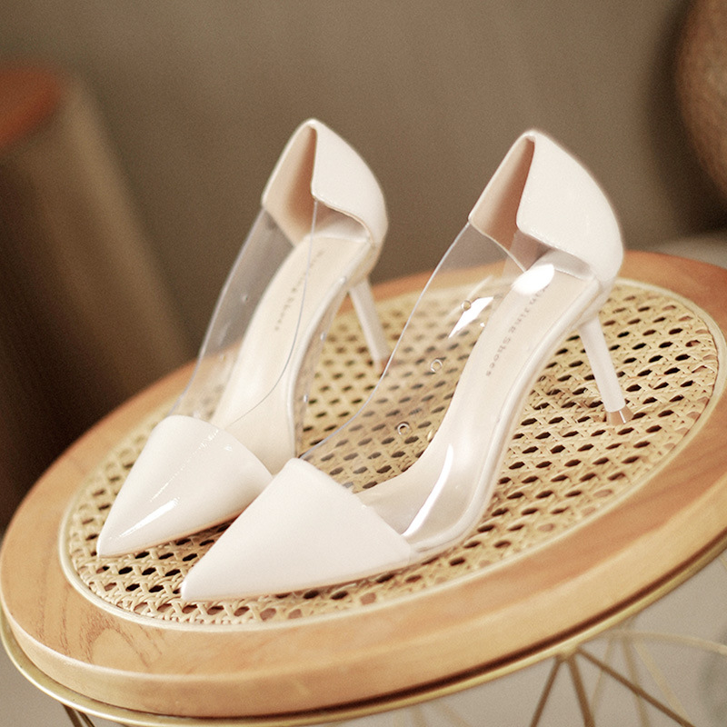 (Mới) Mã L0353 Giá 780K: Giày Cao Gót Nữ Hutde Mũi Nhọn Gót Nhọn Phong Cách Âu Mỹ Trong Suốt Giày Dép Nữ Chất Liệu G02 Sản Phẩm Mới, (Miễn Phí Vận Chuyển Toàn Quốc).