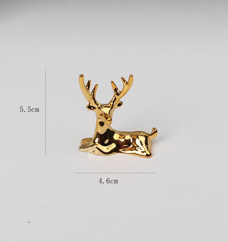 Factory wholesale creative light luxury plastic Golden Deer decoration tissue box candy box decoration home lighting accessories