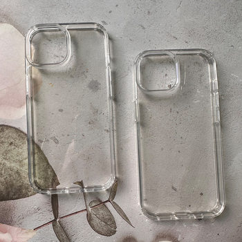 Transparent acrylic two-in-one mobile phone case Apple 15 wholesale iPhone13 glue drop material Apple 14 high-end hard