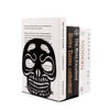 Creative skull metal cutting book stand hollow craft desktop bookshelf student desktop storage decorative bookend wholesale
