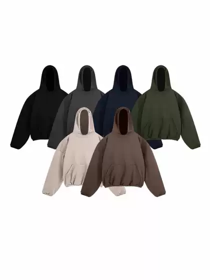 2024 Autumn and Winter New Kanye Heavy Double-layer Pure Cotton Hooded Sweater High Street Trendy Men's and Women's Loose Hoodie Couple
