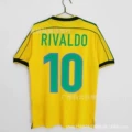 1998 brazil home custom #10 jersey