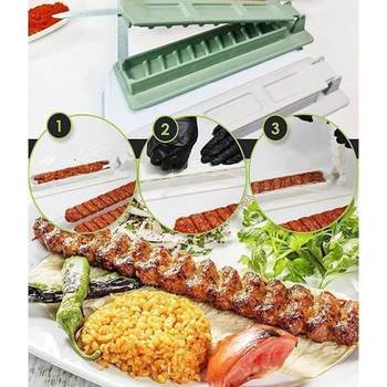 Cross-border outdoor barbecue skewers meat tools barbecue skewers barbecue tools detachable portable folding