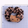 Trendy Autumn and Winter Leopard Print Cat Scrunchie for Girls, Ponytail Bun Hair Tie, Plush Hair Rope, Hair Accessory