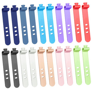 73mm Three-Hole Silicone Data Cable Tie Cable Winder Wire Digital Storage Cable Manager Cord Organizer