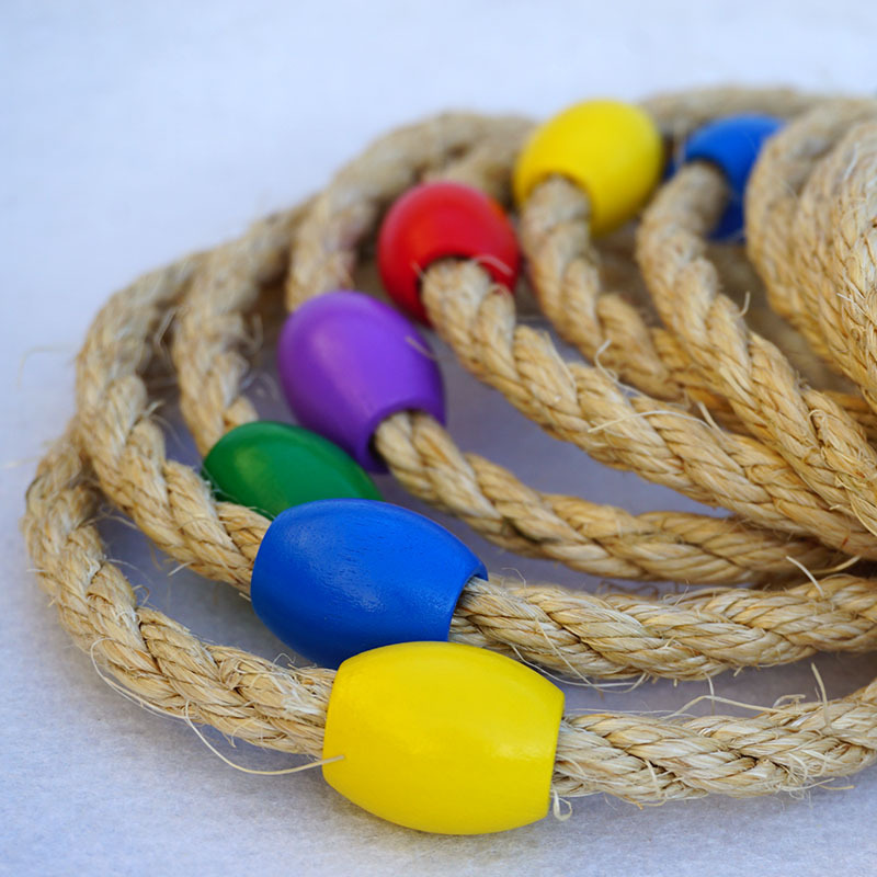 户外麻绳套圈套绳草绳环投掷圈游戏天然麻绳幼儿园学校户外活动