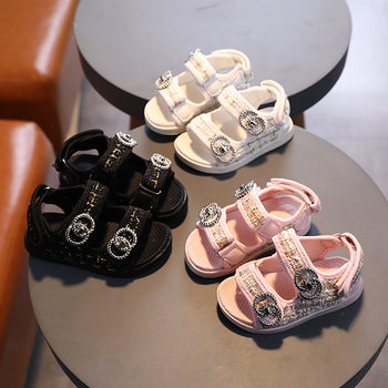 Children's 2024 Summer Open Toe Beach Sandals Boys and Girls Soft Sole Non-Slip Fashion Sandals Baby Toddler Sandals Trendy