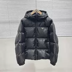2025 New Men's down Jacket, Fashionable Runway Style Jacquard Hooded down Jacket, Factory Ready Stock Wholesale