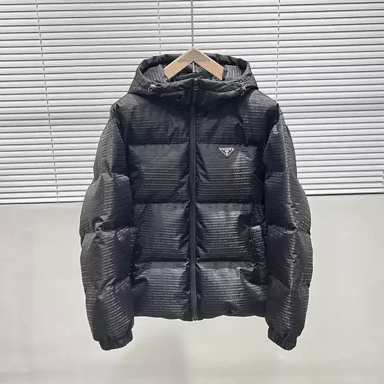 2025 New Men's down Jacket, Fashionable Runway Style Jacquard Hooded down Jacket, Factory Ready Stock Wholesale