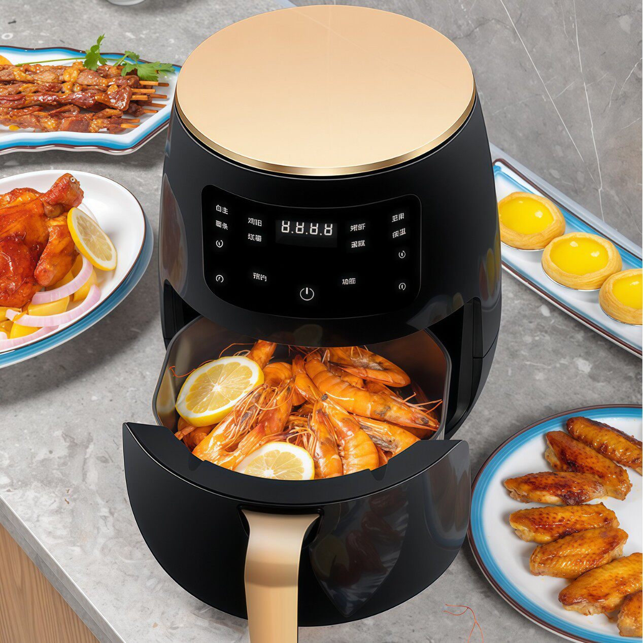 新款空气炸锅air fryer 家用大容量薯条机多功能电炸锅跨境