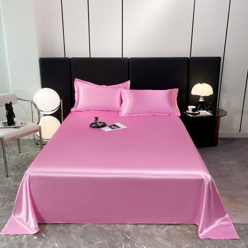 2025 New Summer Washable Ice Silk Four-Piece Set Single Product Bed Bed Sheets Quilt Cover Pillowcase Wholesale
