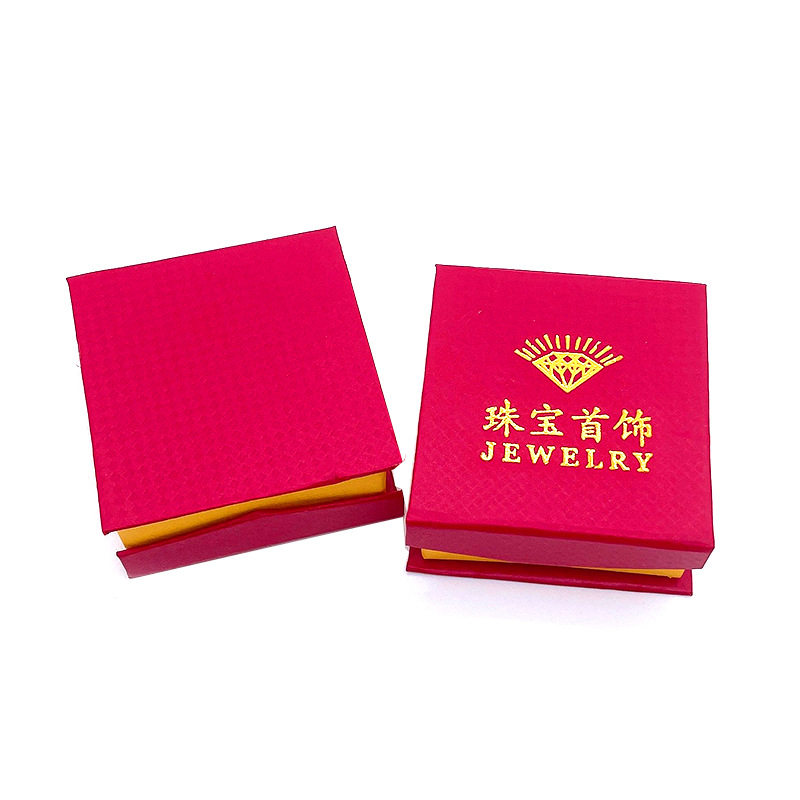 Bamboo-woven pendant box jewelry packaging box pendant box printing ear studs paper box jewelry Jade storage earrings box