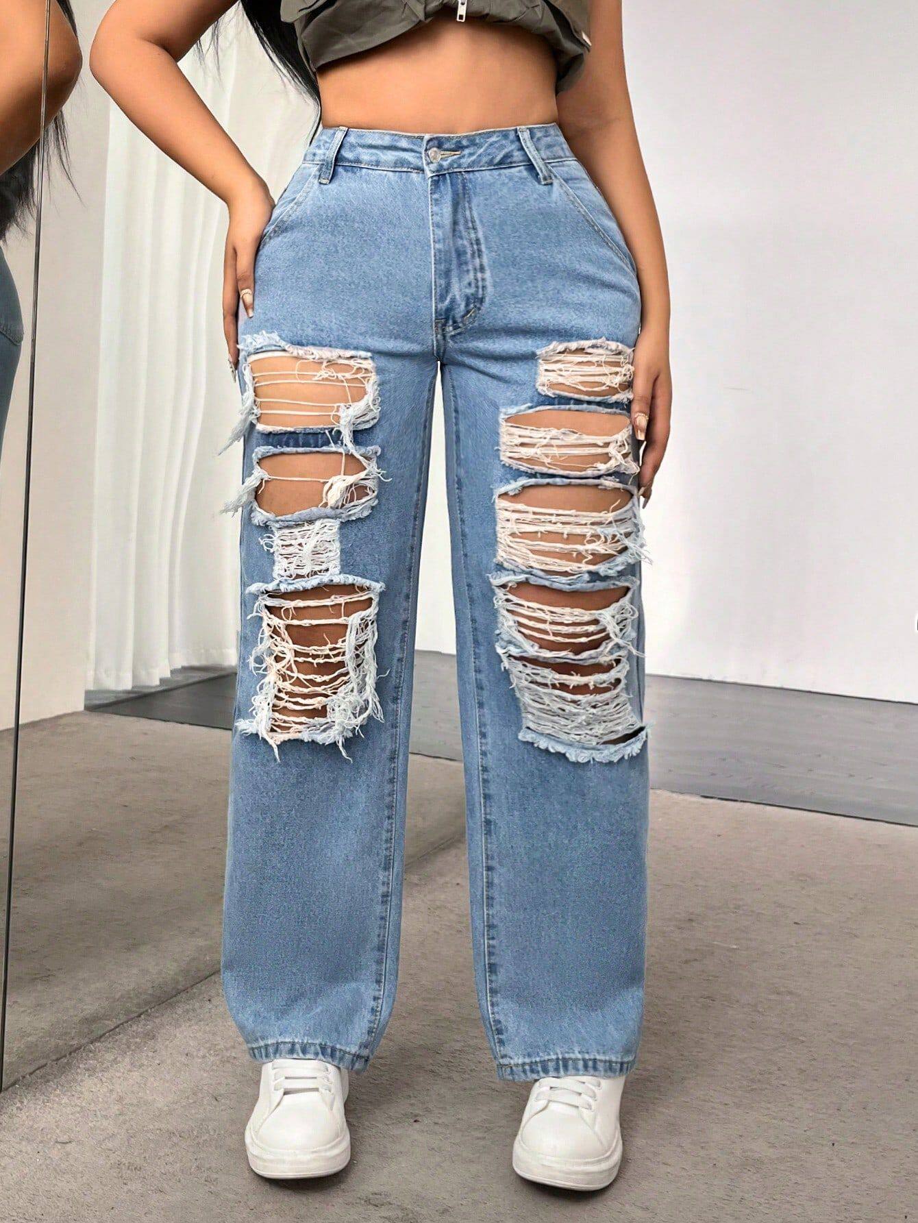 Fashionable Ripped Denim Jeans for Women Casual Style Trendy Design Comfortable Fit Available for Wholesale