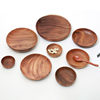 Japanese-style solid wood round plate creative fruit plate acacia wood household plate multi-specification melon and fruit dessert wooden plate carving