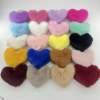 Hot Selling Plush Peach heart keychain love hair ball keychain pendant ladies bags car ornaments wholesale
