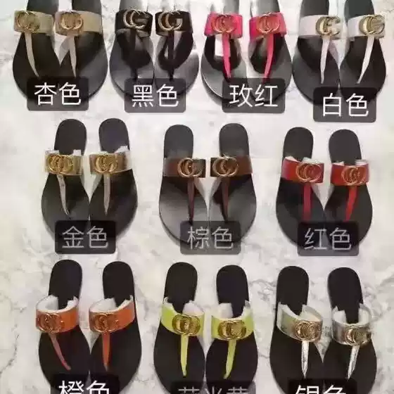 Flat non-slip beach flip-flops women's outdoor sandals 2023 summer casual open toe flip-flops plus size women's shoes