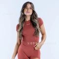 Copper color short sleeves + shorts