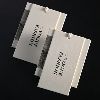 Off-white Card Thickeneded Tag Clothing Universal Tag Design Simple and Fashionable LOGO Color Printing Hanging Card Label Customization