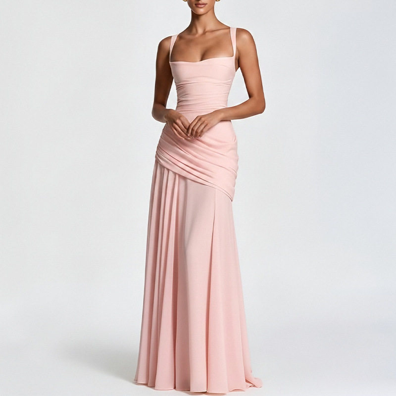 Summer Womens Dress Elegant Sleeveless Waist Defined Flared Design Perfect for Parties and Events Wholesale