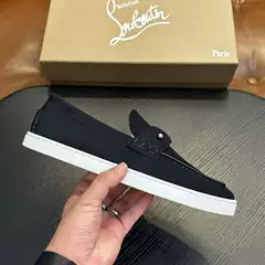 Cross-Border New Red-Soled Genuine Leather Business Soft Leather Casual Pedal Men's Shoes Trendy Brand Fashion Business Music