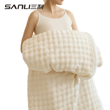 Sanli towel bubble milk fluff blanket autumn and winter nap blanket air conditioning blanket coral fleece double-layer composite fleece