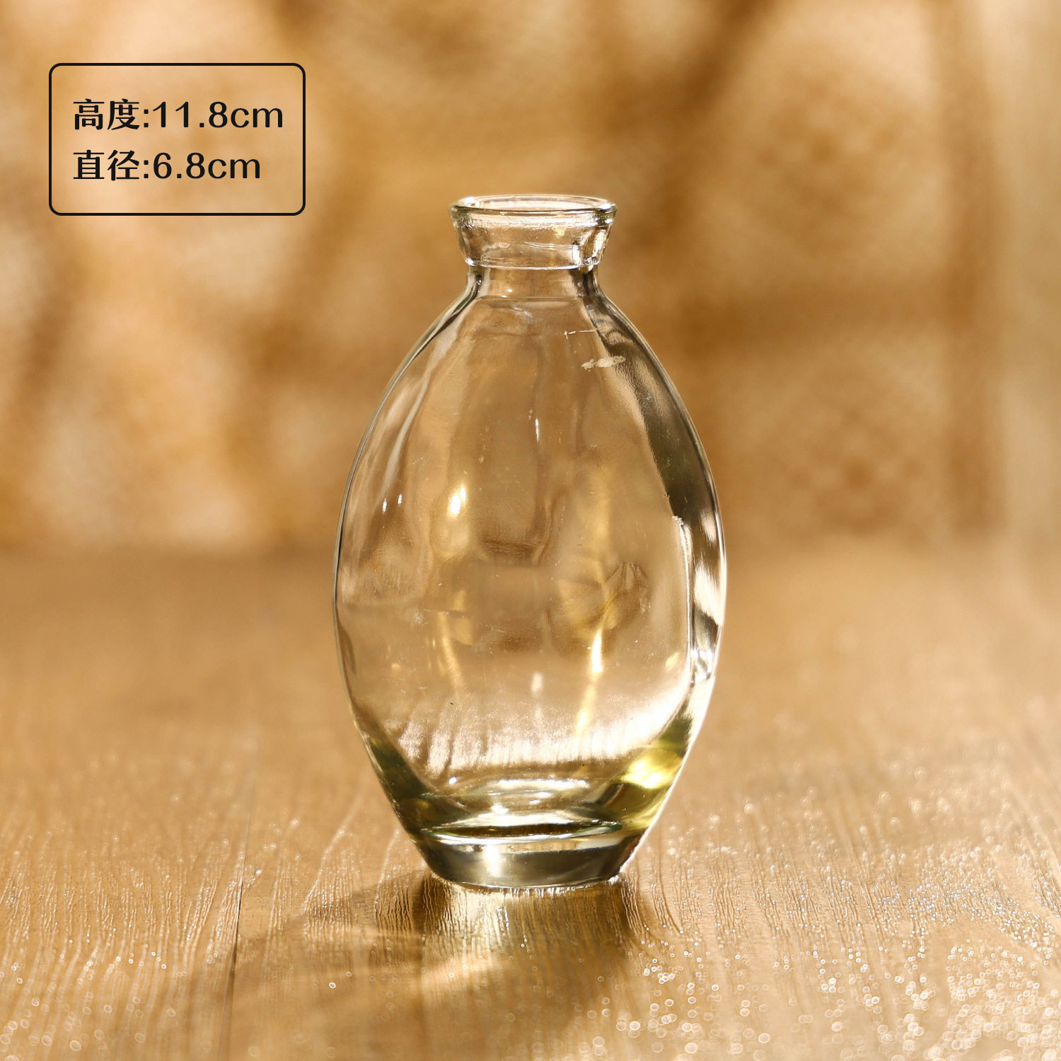 跨境热销复古玻璃花瓶插画高级感香薰瓶 透明ins风摆件小花瓶套装