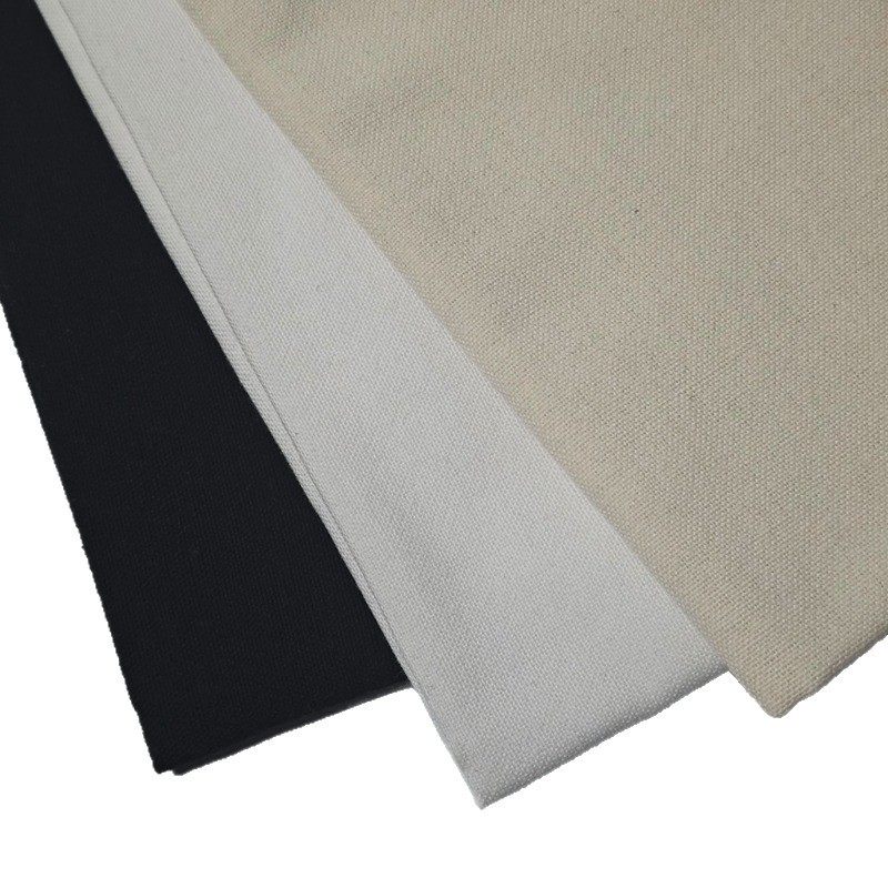 Polyester-Cotton 5 to 16 Canvas Plain Natural Color Semi-Bleached Black in Stock Environmentally Friendly Grs Renewable and European Standard Compliant