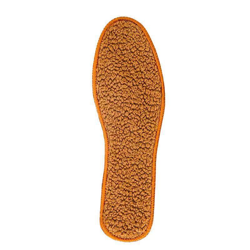 Yx Winter Alpaca Wool Warm Insoles Thickened Anti-Odor Warm Cotton Insoles Large Size Outdoor Snow Fleece-Lined Insoles