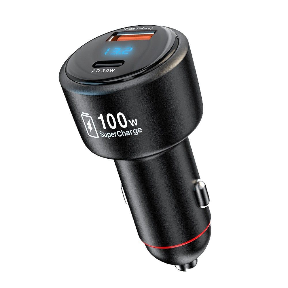 120W Full Protocol Car Charger Is Suitable for Xiaomi, Huawei, Oppo, Honor Super Fast Charging, and Vivo Flash Charging