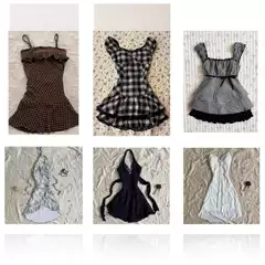 2025 Summer New Artistic Retro Temperament Design Sense Wave Dot Printing Suspenders A- line Dress for Women