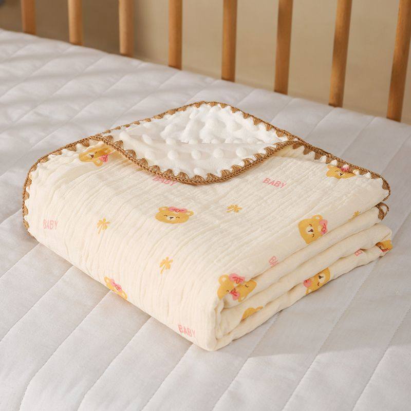Baby Blanket Pure Cotton Gauze Beanie Blanket Baby Beanie Quilt Baby Wrap Summer Thin Children's Air-Conditioned Quilt
