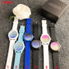 Personalized Gradient Watch Round Surface Sports Quartz Watch Offer Promotion Silicone Jelly Watch