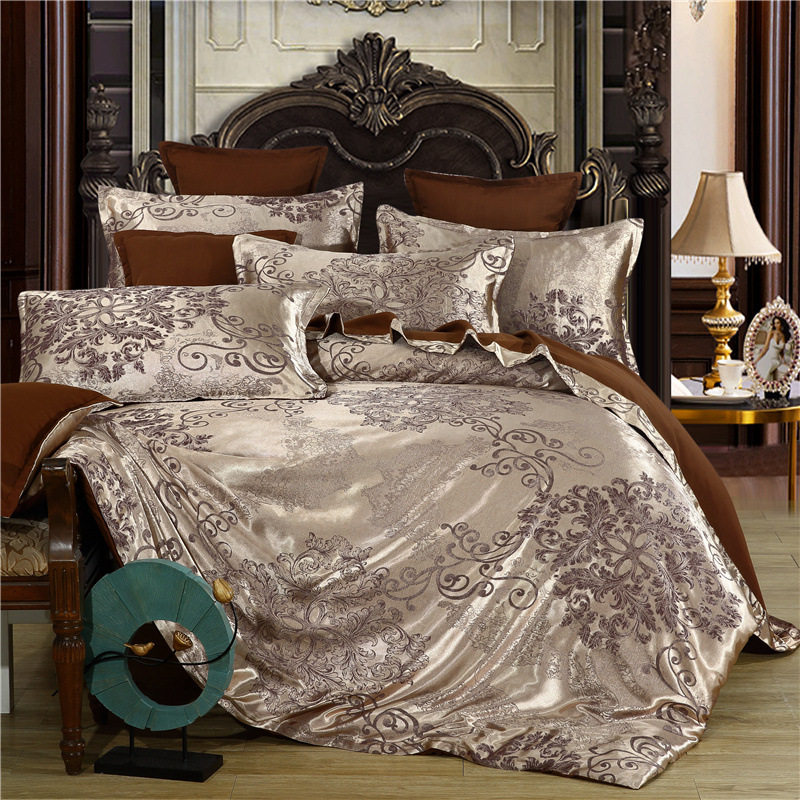 Factory wholesale summer jacquard four-piece washed silk quilt cover bed sheet 4-piece TikTok live fast hand shop