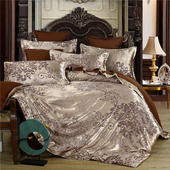 Factory wholesale summer jacquard four-piece washed silk quilt cover bed sheet 4-piece TikTok live fast hand shop