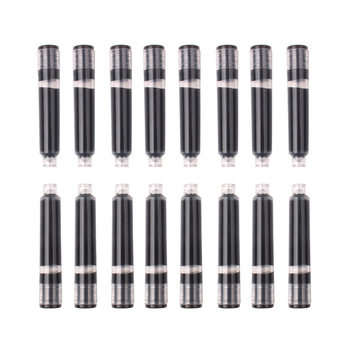 European standard small diameter 2.6mm black ink bag 39mm short portable pen ink replacement core 25 bags