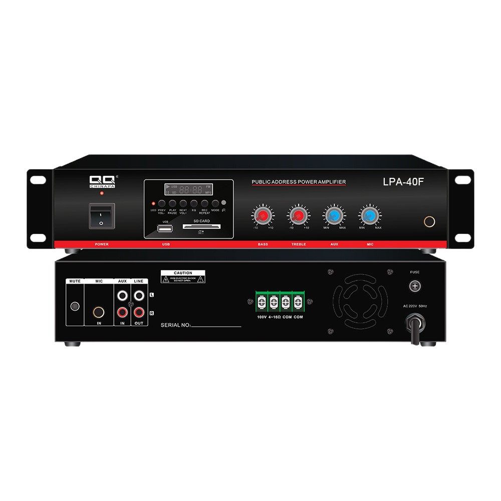 Cross-Border Small Power Amplifier Home Professional Constant Voltage and Constant Resistance Background Music Amplifier Campus Broadcast System 40W