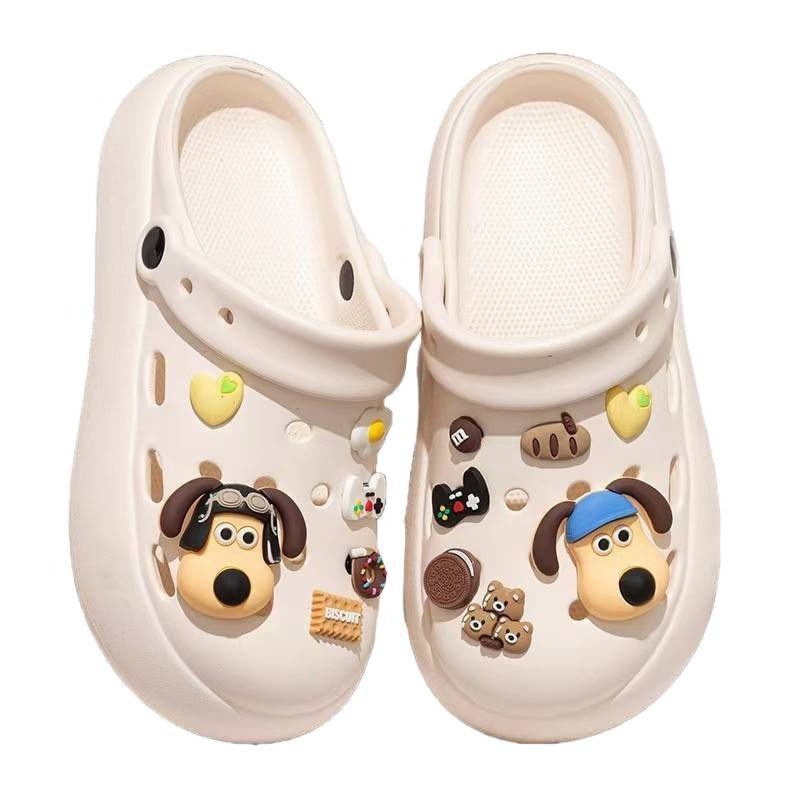 Thick-Soled Clogs for Women, Summer 2025 New Kt Cat Fashion Outer Wear Non-Slip Heightening Beach Toe Sandals for Women