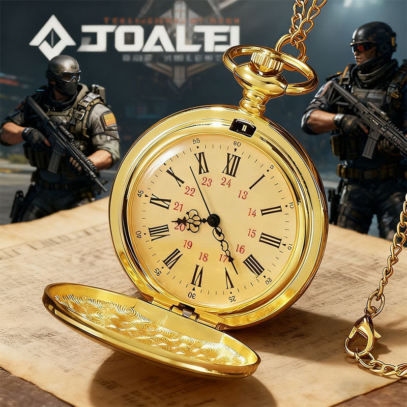 Delta Action Peripheral Saiyed Pocket Watch Polished Retro Flip Pocket Watch Arabic Numerals Gift Watch