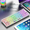 K30Pro three-mode transparent mechanical keyboard White axis hot plug customized fully transparent body RGB backlit Game