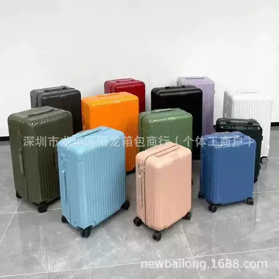 Zipper Pc Suitcase Essential Polyester Fiber Ultra-Light 20inch Carry-On Suitcase with Combination Lock and Trolley Handle