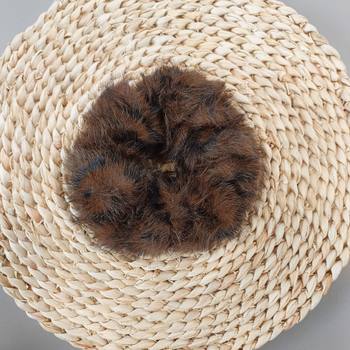 Autumn and Winter Plush Hair Ties, Fluffy Scrunchies, Large Rabbit Fur Bun Hair Ties, Ponytail Hair Ties, Winter Rabbit Fur
