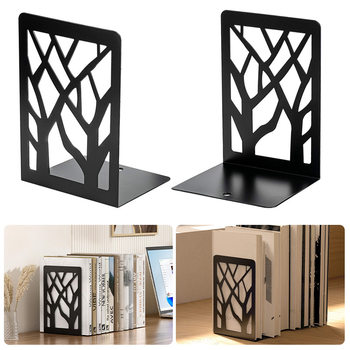 Cross-Border Hollow Bookends, Simple Metal Bookends, Office Student Metal Bookends, Creative Bookends, a Pair