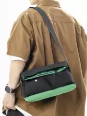 2025 Crossbody Bag Women's Trendy Street Sports Trendy Shoulder Bag Large Capacity Contrasting Color Simple Casual Student Bag