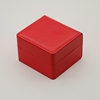 Fashionable Rounded Leather Watch Box Flip-Top Watch Box Gift Box Ready Stock Wholesale Watch Storage Jewelry Packaging Watch Box