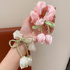 Trendy Children's Tulip Scrunchie 2025 New Sweet and Cute Hair Tie Bun Hair Accessory for Girls