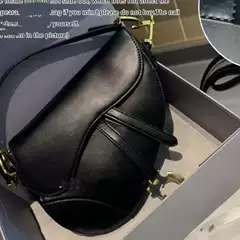 2024 New D Brand Underarm Saddle Bag for Women Trendy Embroidered Canvas Wide Shoulder Strap Single Shoulder Crossbody Women's Bag Cross-Border