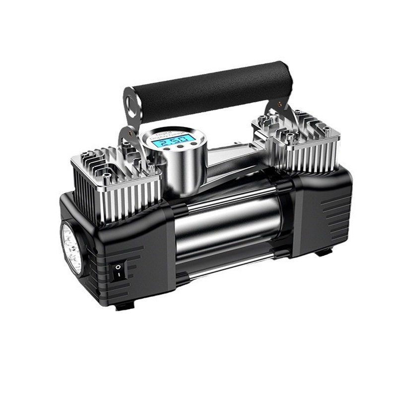 Vehicle-mounted Air Pump for Cars, High-power Multi-functional Portable Electric Double-cylinder High-pressure Quick-flush Tire Air Pump