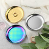 Ins high-value small size round plate for high-end stainless steel plate ring storage jewelry tray