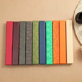 Summer Vintage Fan Box 10inch Round Fan Gift Box with Lid Folding Fan Box 8inch Yellow Custom Flip Brocade Box